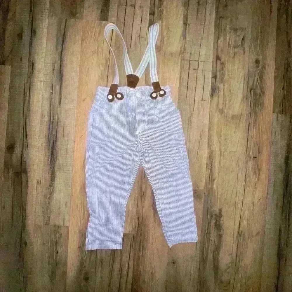 Boy Baby OshKosh B’Gosh Pants 2T Blue & White Striped